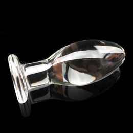 2018 New Smooth Anal Dilator Transparent Glass Butt Plug Anus Dilator Plugs Adult Sex Toy For Woman 115*45mm Anal Masturbator L230518