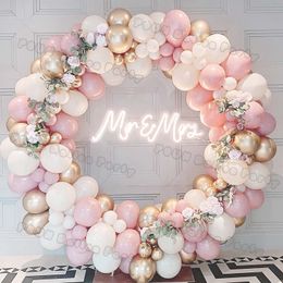 Other Event Party Supplies 123 Pcs Macaron Pink Balloon Garland Kit Latex Balloons Gold Metal Decoration For Wedding Birthday Evening Baptism 230608