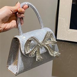 Evening Bags Shiny Rhinestone Butterfly Box Handbags For Women Elegant Boutique Diamond Crystal Clutch Purses Wedding Party