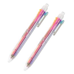 1Pc Colorful 6 In 1 Ballpoint Pen Creative Novelty Multicolor School Stationary Kids Gift Home Office Supplies Ball Point Pens