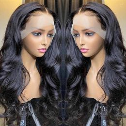 32inch Body Wave Lace Front Human Hair Wigs 13x4 13x6 Frontal Wig Preplucked Hairline Melted For Women