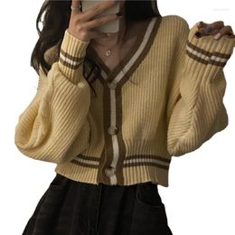 Women's Knits Japanese Style Knitwear Button Single Breasted Woolen Women Cardigans Sweater Casual Female Warm Elegant Autumn Winter