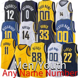 Mens Kids Bennedict Mathurin Basketball Jersey Custom Tyrese Haliburton Justin Holiday Duarte Taylor Jarreau Edmond Sumner Mcconnell Bitadze Buddy Hield S-XXXL