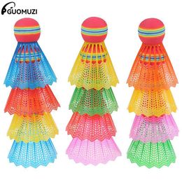 Badminton Shuttlecocks 12pcs Colorful Flying Stability Balls Outdoor Sports Accessories Durable 230608