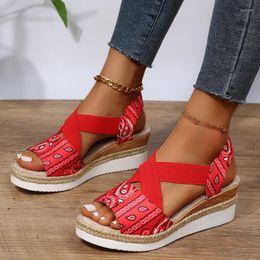 Sandals Women Fashion Thick Soled Wedges 2023 Summer Lightweight Platform Casual Shoes Woman Non Slip Beach Plus Size 43