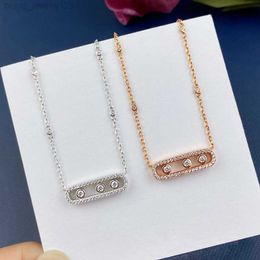 France Original Luxury Brand European And American Style 925 Sterling Silver Baby Three Diamonds Necklace For Women Classic
