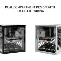 Computer chassis desktop full-side transparent game water-cooled ATX large board backline chassis itx chassis sea view room chassis