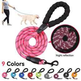 Dog Collars Leashes Nylon Harness Leash For Medium Large Dogs Leads Pet Training Running Walking Safety Mountain Climb Ropes Supply Z0609
