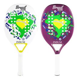 Tennis Rackets Low Price 100% Carbon Fiber Racket Beach Racquet Tenis Padle 230608