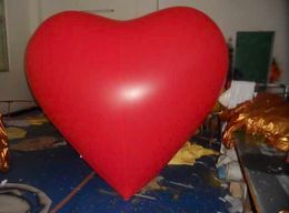 Giant Red Heart Shape Inflatable Helium Balloon For Advertising