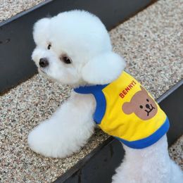 Dog Apparel Bear Vest Pet Clothes Fashion Cotton Clothing Dogs Super Small Cute Chihuahua Print Summer Boy Girl Mascotas 230608