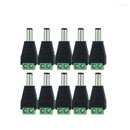 Strings 10 Pcs DC Power Male Plug 12V 2.1 X 5.5mm Jack Adapter Connector For CCTV Single Colour LED Light