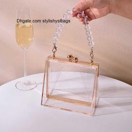 Shoulder Bags Transparent Luxury Designer Bag Bride Clear Clutch Purse Unique Shaped Party Evening Handbags Acrylic Crossbody Women's Bag 2023