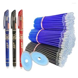 55Pcs Eraserable Gel Pen Set Needle Pens Refill Eraser Washable Handle Office Accessories School Stationary Supplies