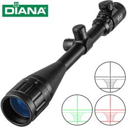 DIANA 6-24x50 AOE Tactics Rifle Scope Green red dot light Sniper Gear Hunting Optical sight Spotting scope