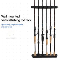 Fishing Accessories 1 Set Rod Display Rack For Storage Pole Reel Wall Mount Holder 6bar Collection 230608