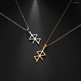 Pendant Necklaces Rune Amulet For Love And Peace Small Charms Necklace Stainless Steel Fashion Norse Viking Runes Collection