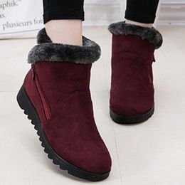 Boots Winter Warm Women Plus Size Platform Casual Shoes Ladies Snow Zipper Woman Fur Waterproof Ankle Botas Mujer