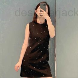 Basic & Casual Dresses Designer High end Spring/Summer Lin Yun'er Same Heavy Industry Full Body Hot Diamond Sleeveless Dress 41S9