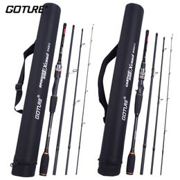 Rod Reel Combo Goture Xceed 4 Setions Travel Fishing Rod With Fuji Guide Ring Carbon Fibre 1.98-3.6M Spinning Casting Lure Rod For Carp Fishing 230608