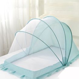 Crib Netting Baby mosquito net baby bed portable folding born and toddler mat tent pink blue children's summer cradle bed sleeping mosquito net 230609