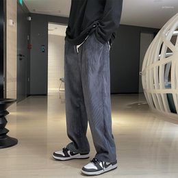 Men's Pants Casual Mens Trend Loose Straight Sweat Trousers Vintage Full Length Daily Purity Drawstring Baggy Streetwear