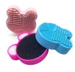 Makeup Brush Cleaner Silicone Washing Brushes Cleaning Sponge and Mat Cosmetic brushes Clean Scrubber Foundation Cleaning Pad Make up Tool JL9870