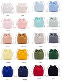 Jewelry Pouches 2Pcs/Lot Super Quality Canvas Makeup Bags Drawstring Colorful Cotton Gift Can Print Logo