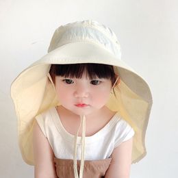 Caps Hats Summer Big Brim Kids Sun Hat UV Protection Caps Kids Outdoor Sun Hats Travel Beach Cap For Girls Boys 230608