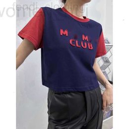 Women's T-Shirt designer s spring and summer new round neck color matching fashionable top short design cotton comfortable casual versatile T YAVQ IORX