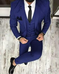 Olive Green Mens Suits For Groom Tuxedos Notched Lapel Slim Fit Blazer Three Pieces Jacket Vest Pants Man Tailor Made Clothing P300L