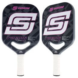 Tennis Rackets INSUM Pickleball Paddle 3KFull Carbon Fiber Lightweight Padel Edgeless DuraEdge Racket 230608