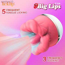 LICKLIP 3D Suck Vibrator Rose Tongue Licking Nipple Vagina Female Clitoris Stimulator Bowjob Adult Sex Toys for Women Couple L230518