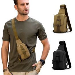 Outdoor Bags Tactical Chest Bag Military Trekking Pack EDC Sports Shoulder Crossbody Assault Pouch for Hiking Cycling Camping 230609