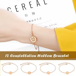 Link Bracelets 12 Constellations Pendant Bracelet Shiny Fashion Christmas Gifts For Girls