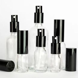 Portable Glass Spray Bottles For Perfume With Metal Black Pump Sprayer Top Jfctp