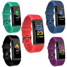 ID115 115 Plus Smart Armband Für Bildschirm Fitness Tracker Schrittzähler Uhr Zähler Herzfrequenz Blutdruck Monitor Smart Armband ColorfulI4SS