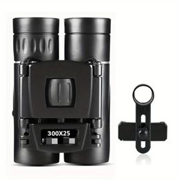 Model 300X25 Powerful HD Binoculars 10 Times Magnification And 30mm Objective Diameter (10*30) Long Range Folding Mini Telescope