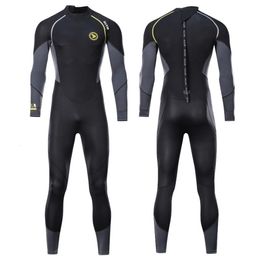 Wetsuits Drysuits 1pcs Men's Long Wetsuit SBR Neoprene Material Warm Fleece Lining Outdoor Swimming Kayaking Surfing Drifting Wetsuit M-4XL 230608