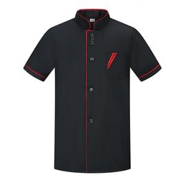 Men's Casual Shirts Uniform Restaurant Chef Shirt Cooking Clothes Wear-resistant Great Quick Dry Buttons Chef Uniform 230608