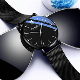 Wristwatches Minimalist Man Fashion Ultra Thin Watches Simple Men Business Stainless Steel Leather Mesh Belt Quartz Watch Casual Street Wear