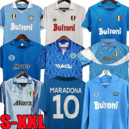 Top Napoli 86 87 88 89 90 91 93 Retro-Trikots MARADONA Fußballtrikot 1986 1987 1988 1989 1990 1991 1993 Neapel Fußballtrikots VINTAGE CLASSIC Maillot de Foot Langarm