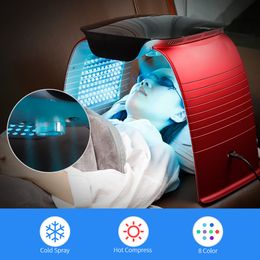Face Care Devices 4IN1 LED Pon Machine Salon 8 Colors Mask Cold Nano Spray Moisturizing Compress UV Light Absorb Ca SkinRejuvenation 230608