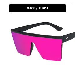 Sunglasses Frames 2023 Vintage Male Flat Top Men Brand Black Square Shades UV400 Gradient Sun Glasses For Women Cool One Piece Designer