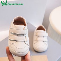 First Walkers 12-15.5cm Baby First Walkers For Spring Solid Beige Pink Brown Toddler Girls Boys Casual Shoes For Home Outwalker Kids Shoe 230608