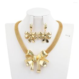 Necklace Earrings Set And Necklaces For Women Butterfly Shape Gold Plated Anniversary Wedding Banquet Fashion Classic Style