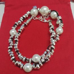 Chains European And American Original Fashion Electroplating 925 Silver Pearls Surround Chain Charm Bead Bracelet Cool Jewellery Gift