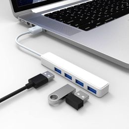 Type-C Hub 4-Port Data Splitter With 5V Micro USB Power Port Adapter For Computer Android OTG Cable Expansion