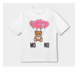 luxury brand MOSC kids designer t-shirt baby clothes Kid t shirt Parenting Short Sleeve 15 styles tops summer bear letters black white pink
