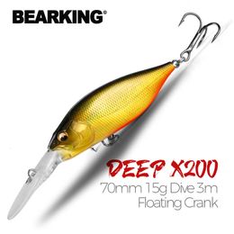 Baits Lures BEARKING 70mm 15g dive magnet weight system fishing lures minnow crank wobbler quality fishing tackle hooks for fishing 230608